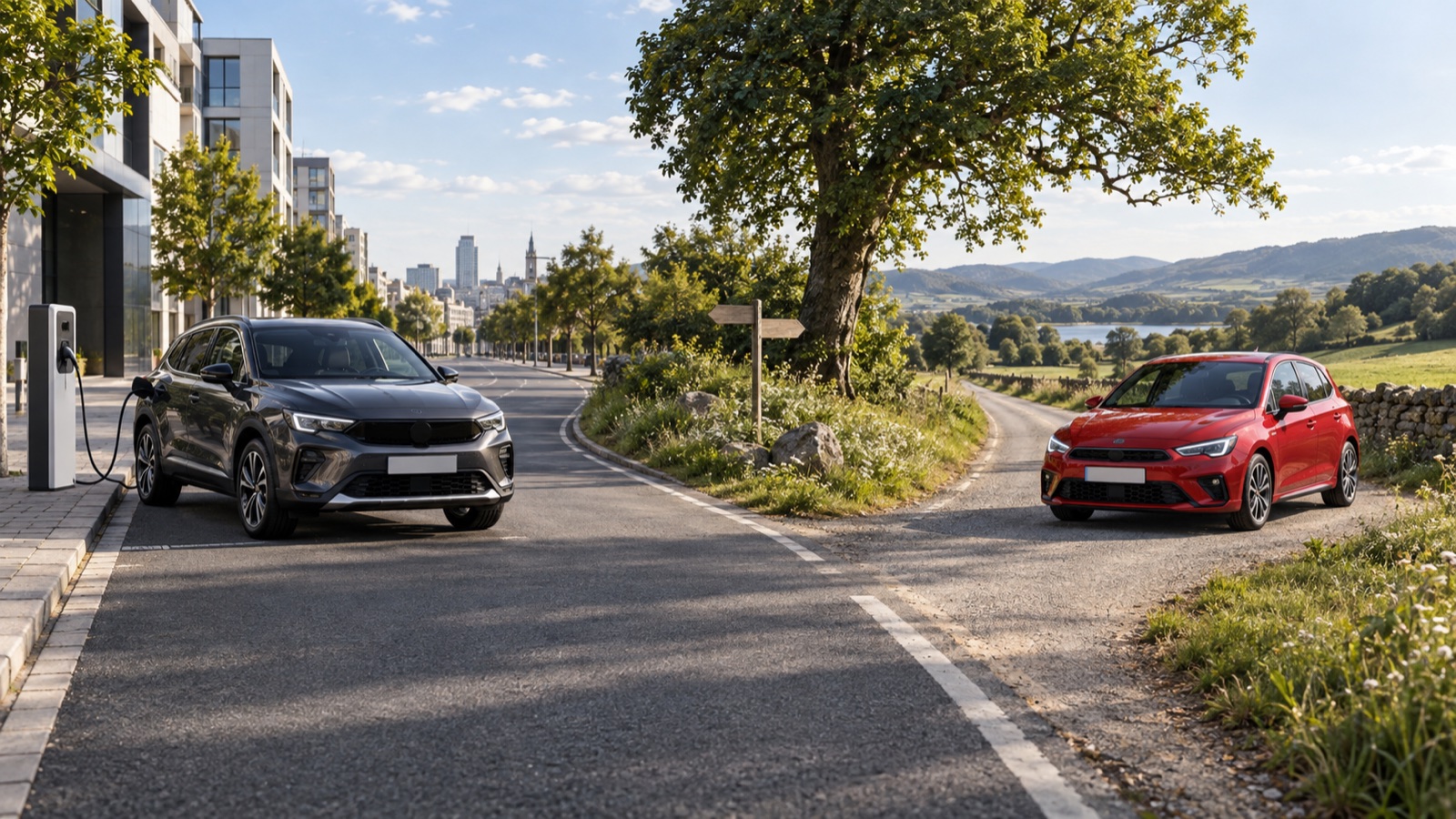 Two cars to compare daily city and country routes
